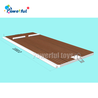 Couverture en bois Pvc gonflable flottant ponton quai plate-forme d'eau pour la natation et le camping avec quai gonflable SUP