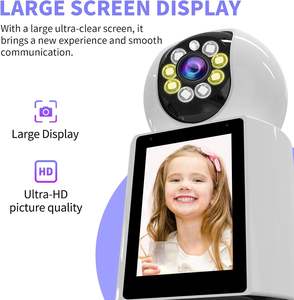 Cámara de Seguridad WiFi Inalámbrica para el Hogar con Android de 3MP, Seguimiento Automático, Monitor para Bebés, PTZ, CCTV, Mini Cámara con Pantalla OLED para <span class=keywords><strong>Google</strong></span> <span class=keywords><strong>Home</strong></span> - Product Image 2