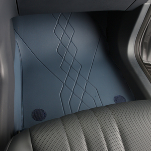 <span class=keywords><strong>Tapis</strong></span> de sol de voiture en cuir véritable bleu de luxe de haute qualité, sur mesure, vente en gros d'usine GANE, pour Galaxy E5 - Product Image 1