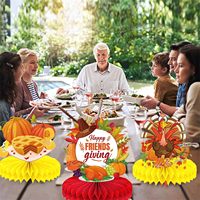 Décorations de table de Thanksgiving, centres de table Friendsgiving, centres de table d'automne avec dindes pour les fournitures de Thanksgiving