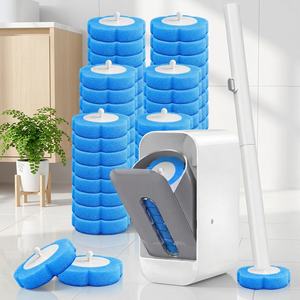 Ensemble de recharge de bâtonnets de nettoyage WC sans contact, 48 têtes, manche long, nettoyeur de salle de bain - Product Image 4