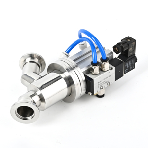 Valvola a Vuoto con Flangia, Valvola Angolare Pneumatica Tipo Y con Soffietto <span class=keywords><strong>KF</strong></span>/NW, Valvola in Acciaio Inox SS304 SS316L con Chiusura a Vuoto - Product Image 4