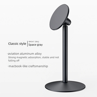 Support de téléphone magnétique en alliage d'aluminium aéronautique, rotation à 360 degrés, aimant puissant, style professionnel, support de bureau