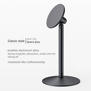 ขาตั้งโทรศัพท์แม่เหล็กสไตล์ธุรกิจ |   วัสดุอลูมิเนียมอัลลอยสำหรับการบิน |   แรงยึดแม่เหล็กที่แข็งแกร่งและมั่นคง |   360 °   การหมุนแบบอุปกรณ์เสริม - Product Image 2