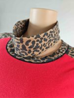Ensemble deux pièces décontracté d'été pour femme en coton rouge sans manches, imprimé léopard, avec logo personnalisé, haut ajusté et short