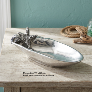 White Metal Oval Serving <b>Platters</b> - Product Image 1