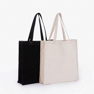 Bolsa de Tela Ecológica Reutilizable con Logotipo Personalizado, Bolsa de Compras de Lona de Calicó Orgánica, Gruesa, 100% Algodón - Product Image 1