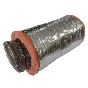 25 Ft. Cách Nhiệt Linh Hoạt Ống R4.2 Bạc Áo Khoác R6.0 Bạc Áo Khoác R8.0 Bạc Áo Khoác Ống Dẫn Không Khí Cách Nhiệt - Product Image 2