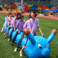 Team Building interactif gonflable course marche Tube événement Sport gonflable saut rebondissant saucisses jeux pour adulte