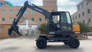 Mini-excavatrice sur pneus Xinyuan B75 d'occasion haute performance, 7T, certifiée CE EPA, avec attache rapide, brise-roche et tarière - Product Image 4