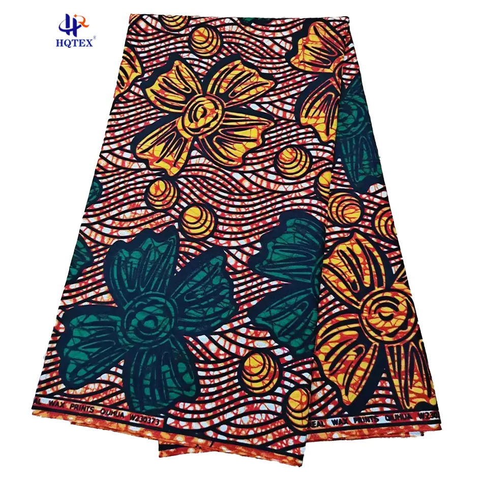 Hochwertiger Kitenge-Stoff Afrikanischer Echt wachs druck Ankara-Stoff 100% Baumwolle Angel Wax-Stoff