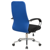 Chaise élévatrice moderne ergonomique Chaise d'ordinateur pivotante en tissu maillé bleu avec siège confortable en maille pour bureau
