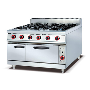 <span class=keywords><strong>Cocina</strong></span> <span class=keywords><strong>Profesional</strong></span> Comercial de 6 Quemadores a <span class=keywords><strong>Gas</strong></span> con Horno y <span class=keywords><strong>Plancha</strong></span>, Fácil de Limpiar, de Acero Inoxidable, Independiente - Product Image 2