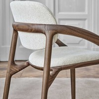 Chaises de salle à manger en bois massif de style nordique moderne, revêtement en tissu, pour la maison ou la cantine, pour les salons, les restaurants