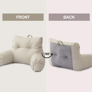 B251 ODM Faux cuir oreiller de lecture toutes saisons Wedge dossier <span class=keywords><strong>bras</strong></span> dos soutien <span class=keywords><strong>coussin</strong></span> assis lit canapé oreiller pour Couple - Product Image 3