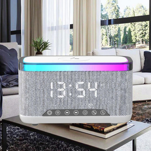 Lámpara <span class=keywords><strong>de</strong></span> noche Rgb inteligente <span class=keywords><strong>de</strong></span> forma grande, cargador inalámbrico multifuncional, reloj despertador, Control <span class=keywords><strong>de</strong></span> aplicación, mesa portátil, cargador <span class=keywords><strong>de</strong></span> teléfono Led Rgb - Product Image 1
