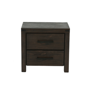 2 <b>Drawers</b> Nightstand In Espresso Wood Finish Modern Bedroom <b>Storage</b> <b>Drawer</b> Unit - Product Image 1