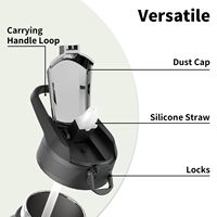 Gobelet shaker en acier inoxydable sans BPA, vente en gros, 1000 ml, bouteille shaker à double paroi isolée, 32 oz, avec boule de shaker