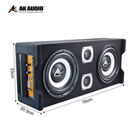 Subwoofer Mobil Aktif S-WA07 10/12 Inch 12V High Power Bass Box dengan Amplifier Terintegrasi dan Tweeter, Upgrade Audio Mobil