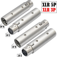 Convertisseur XLR 3 broches vers DMX 5 broches avec boîtier métallique, adaptateur audio-éclairage, connecteur mâle 3 broches vers femelle 5 broches pour éclairage de scène et de théâtre