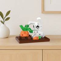PUNGROW blocs de construction Puzzle de Construction pour enfants avec merveilleux lapin jouet ABS matériaux plastiques jouets d'illumination animale