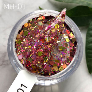 200 couleurs hexagone <span class=keywords><strong>brillant</strong></span> 2oz 1kg poudre à ongles acrylique scintillante pour sculpture d'extension - Product Image 2