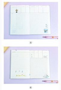 Cahier de notes mignon en papier d'impression DIY Diary Canvas Cartoon Kawaii Plant flowers Notebook Planner Scrapbook Gift for friends - Product Image 6