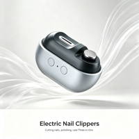 Technologie de moteur silencieux avancée, coupe-ongles électrique en plastique 3 en 1, kit de perceuse à ongles professionnelle, sûr pour les bébés et les personnes âgées