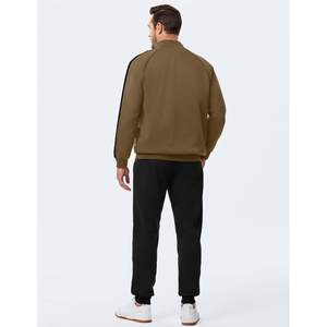 Conjunto de 2 piezas informal personalizado para hombre, Sudadera ligera con botones cuartos y conjunto de chándal para correr, sudadera con botones cuartos - Product Image 5