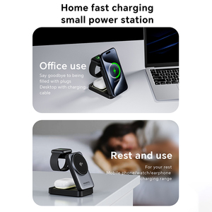 Qi2 Desktop magnetico caricatore rapido supporto luce LED 4-in-1 senza fili caricatore PD per <span class=keywords><strong>Apple</strong></span> per Samsung serie nuovo telefono cellulare veloce - Product Image 4