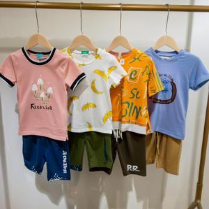 Ensemble de vêtements de maison unisexe 2 pièces pour le printemps et l'automne, chemise en coton tricoté à manches longues et pantalon pour bébés - Product Image 3