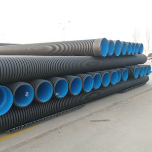Directo de fábrica Culvert 250mm Drenaje de plástico 300mm 1800mm Pe 6 pulgadas 800mm Drenaje de gran diámetro Hdpe <span class=keywords><strong>Tubo</strong></span> <span class=keywords><strong>corrugado</strong></span> de doble pared - Product Image 3