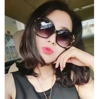Lunettes de soleil pour femmes, design floral ajouré à pois roses, style coréen tendance, double lentille grise, monture complète