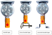 Balise solaire étanche à LED, lampe stroboscopique d'avertissement de signalisation routière, lampe de détresse jaune avec interrupteur, produit de sécurité routière