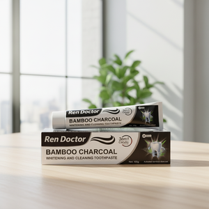 Dentifrice au <span class=keywords><strong>charbon</strong></span> de bambou bicolore avec peptides actifs, élimine les taches jaunes, blanchit les dents et rafraîchit l'haleine - Vente en gros - Product Image 2