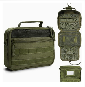 DFWB03 Outdoor duty <b>men</b> travel portable <b>toilet</b> wash <b>bags</b> OEM ODM with your marks logo Black khaki green - Product Image 1