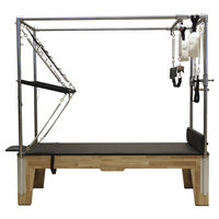 Ensemble complet d'équipements de Pilates en chêne : Reformer, Cadillac, Wunda Chair, Ladder Barrel, Boîte en bois durable pour studio