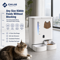 Intelligenter 2-in-1 Automatischer Tierfutterautomat mit 2K Live-Kamera, 4L Wasserbehälter, 5L Futterbehälter, WLAN-App-Steuerung, Zeitgesteuerte Fütterung für Katzen und Hunde im Innenbereich
