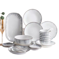 Service de table Arcopal en boîte colorée, emballage en porcelaine, style occidental, logo personnalisé en céramique, style moderne, technique de fabrication, vacances