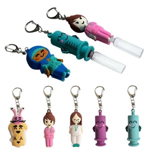 Wholesale Soft PVC Nurse Gift Ampoule Bottle Opener With Syringe Design <strong>Medical</strong> Keychain Abre Ampolla Enfermera Keychain - Product Image 6