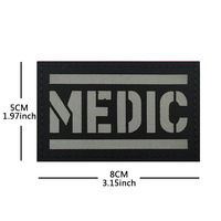 Écusson Tactique Infrarouge IR « Étoile de Vie » pour Sauvetage, Badge d'Identification Médicale en Nylon pour Vêtements