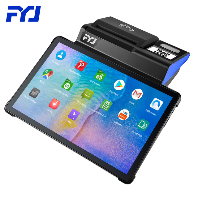 FYJ F1-T1 11'' 4GB+64GB Android 12 Pos Software for Retail System Terminal Cash Register Pos Machine with 80mm Printer
