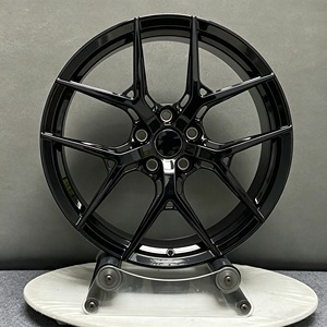 Cerchi Forgiati Personalizzati Neri Lucidi con Razze a Stella Lavorate 17-24 Pollici 5x112 5x114.3 5x120 per Subaru Legacy Mazda 6 Honda Accord - Product Image 2