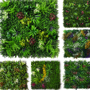 Mur végétal artificiel sur mesure 1m x 1m, arrangement de fleurs et de fougères d'eucalyptus mélangées pour une utilisation commerciale en intérieur et en extérieur - Product Image 2