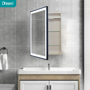 DHEEM moderne <span class=keywords><strong>ronde</strong></span> en aluminium led illuminé miroir <span class=keywords><strong>armoire</strong></span> à <span class=keywords><strong>pharmacie</strong></span> encastrée - Product Image 5