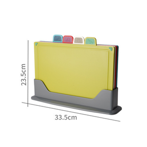 Nouvel ensemble de 4 planches à découper antibactériennes en PP, codées par couleur, avec base de rangement, séparées pour les aliments crus et cuits, planche à découper pour aliments pour bébés - Product Image 6