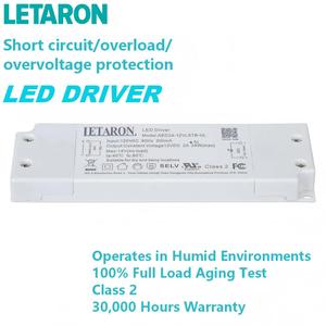 Driver LED Singolo Letaron Classe 2/CUL/FCC AC-DC 120VAC 12V/<span class=keywords><strong>24V</strong></span> 6W/<span class=keywords><strong>12W</strong></span>/24W IP20 Impermeabile per Illuminazione Stradale e Fari, Alimentatore in Plastica - Product Image 2