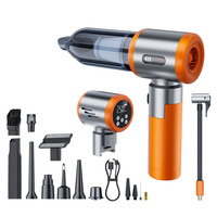RoadGuardian Smart 2-en-1 : Mini compresseur d'air sans fil à chargement sans fil et aspirateur sans balais portable pour voiture et usage domestique