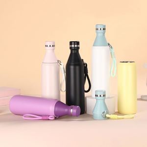 Silicone Insulated Portable Promotional <b>Cup</b> Double Lid <b>Large</b> Capacity Fruit Design Silk Screen Printing Customizable for Women - Product Image 5