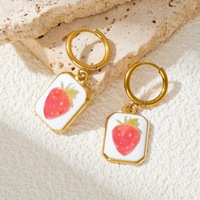 Boucles d'oreilles coeur en acier inoxydable 316L plaqué or 18k Boucles d'oreilles mode pour femmes sans ternissement